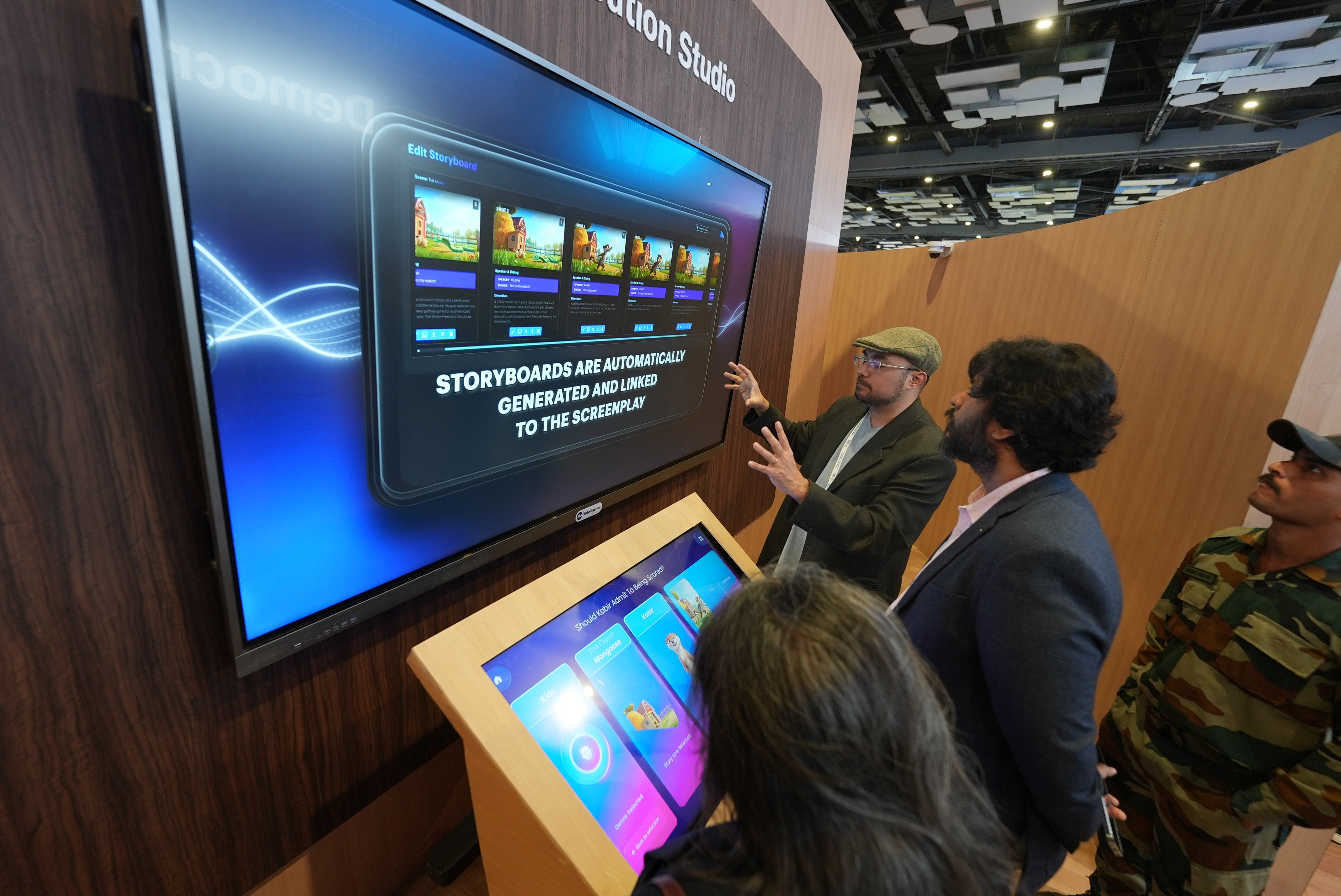 Interactive experience with large display